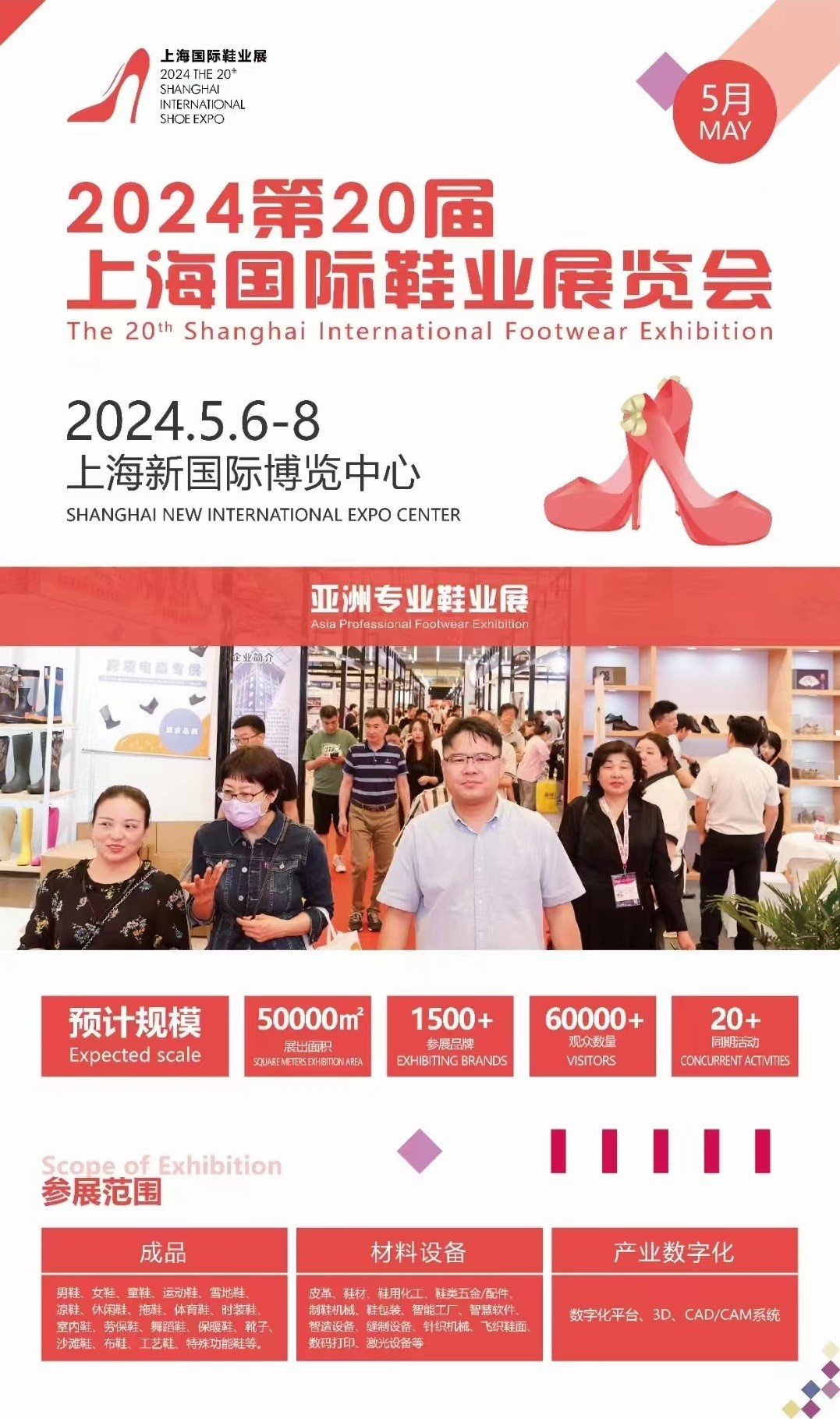 2024年第20届上海国际鞋业展览会/上海鞋展/鞋展/贸易鞋展/鞋材展