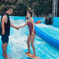游乐场恒温双人滑板冲浪模拟器 水上乐园人造池冲浪厂家出售