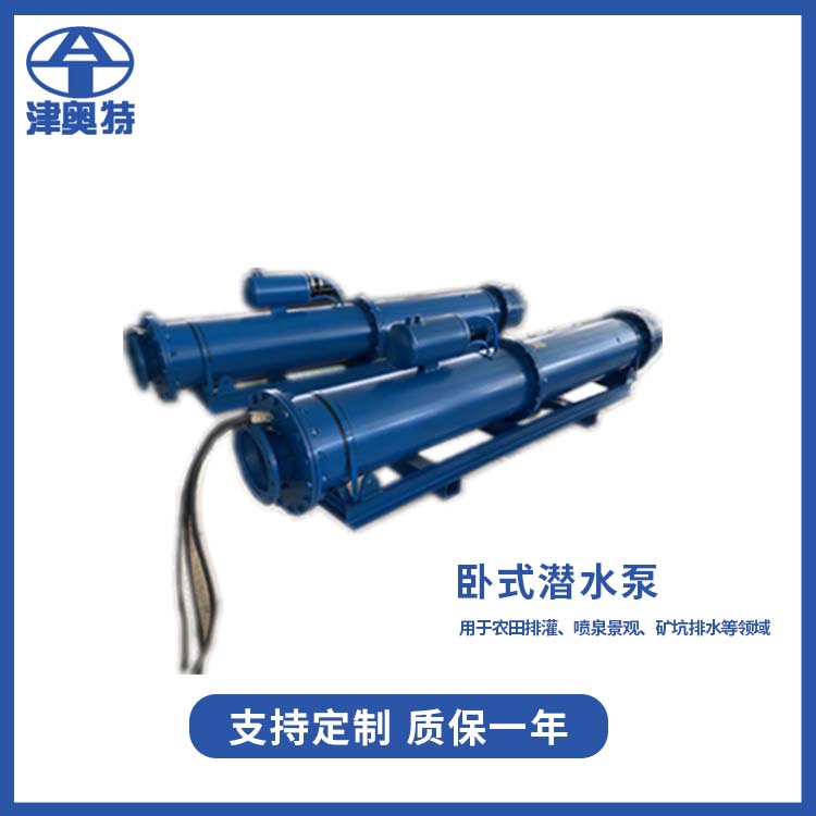 单吸式斜卧式潜水电泵 大功率 变频式 托架式 大口径
